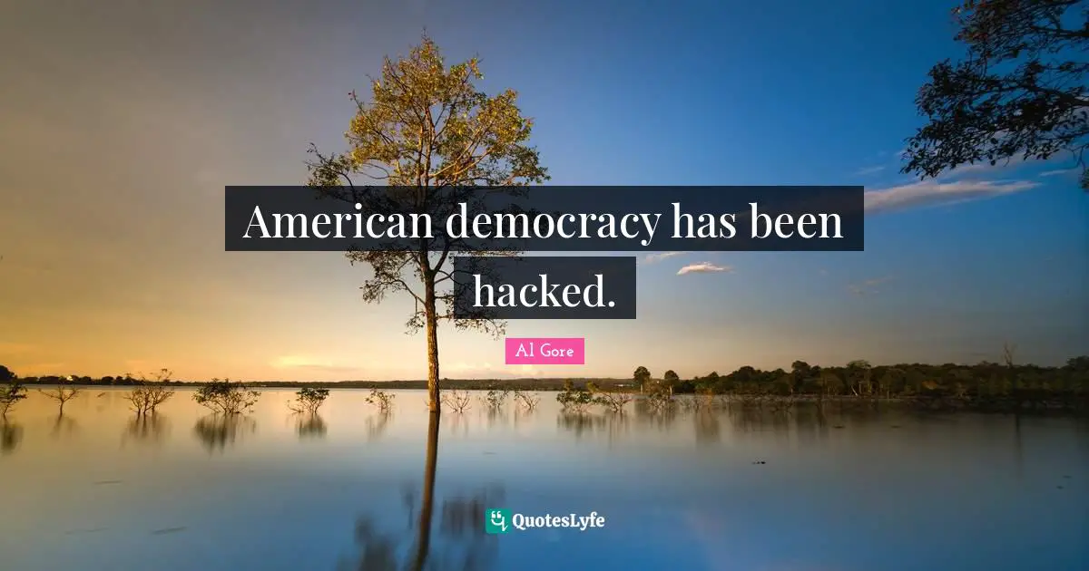 American democracy has been hacked.