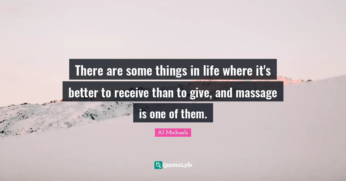 There are some things in life where it's better to receive than to give, and massage is one of them.