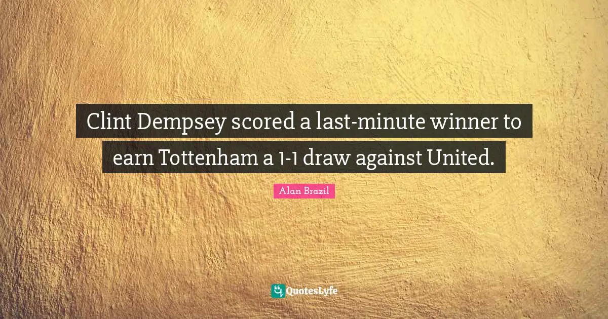 Clint Dempsey scored a last-minute winner to earn Tottenham a 1-1 draw against United.