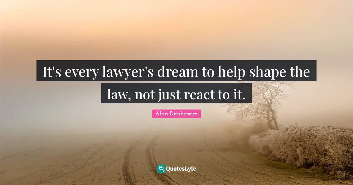 It's every lawyer's dream to help shape the law, not just react to it.