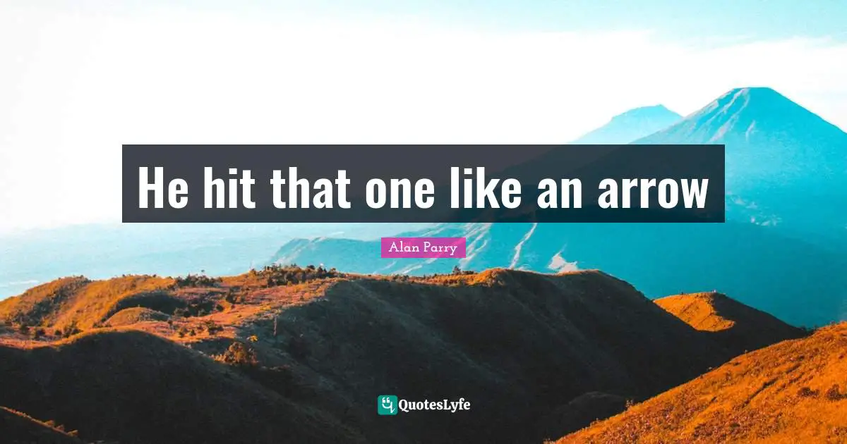 He hit that one like an arrow