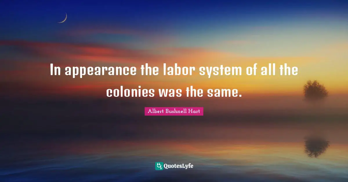 In appearance the labor system of all the colonies was the same.