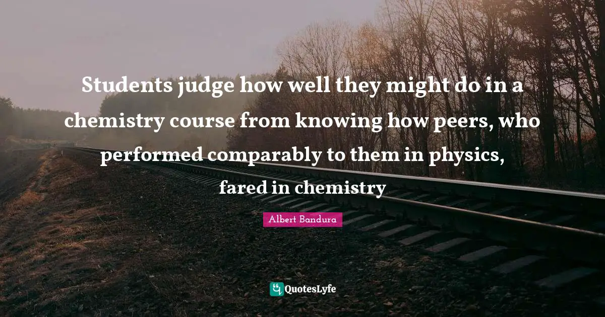 Students judge how well they might do in a chemistry course from knowing how peers, who performed comparably to them in physics, fared in chemistry
