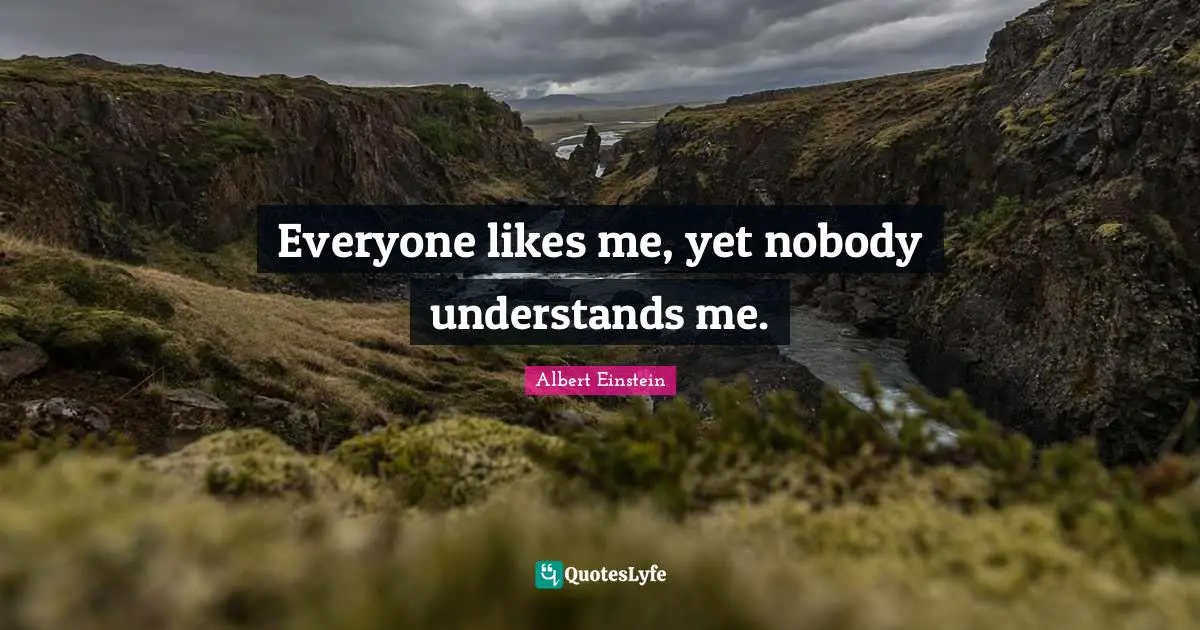 Everyone likes me, yet nobody understands me.