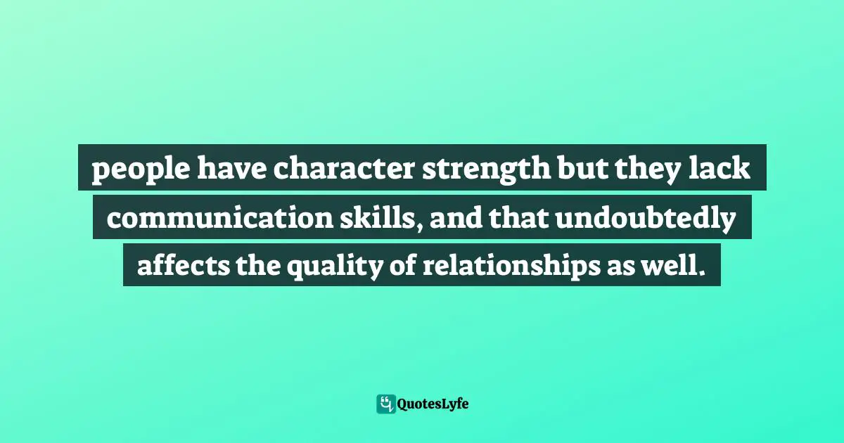 Communication relationships about quotes in 35 Masterful
