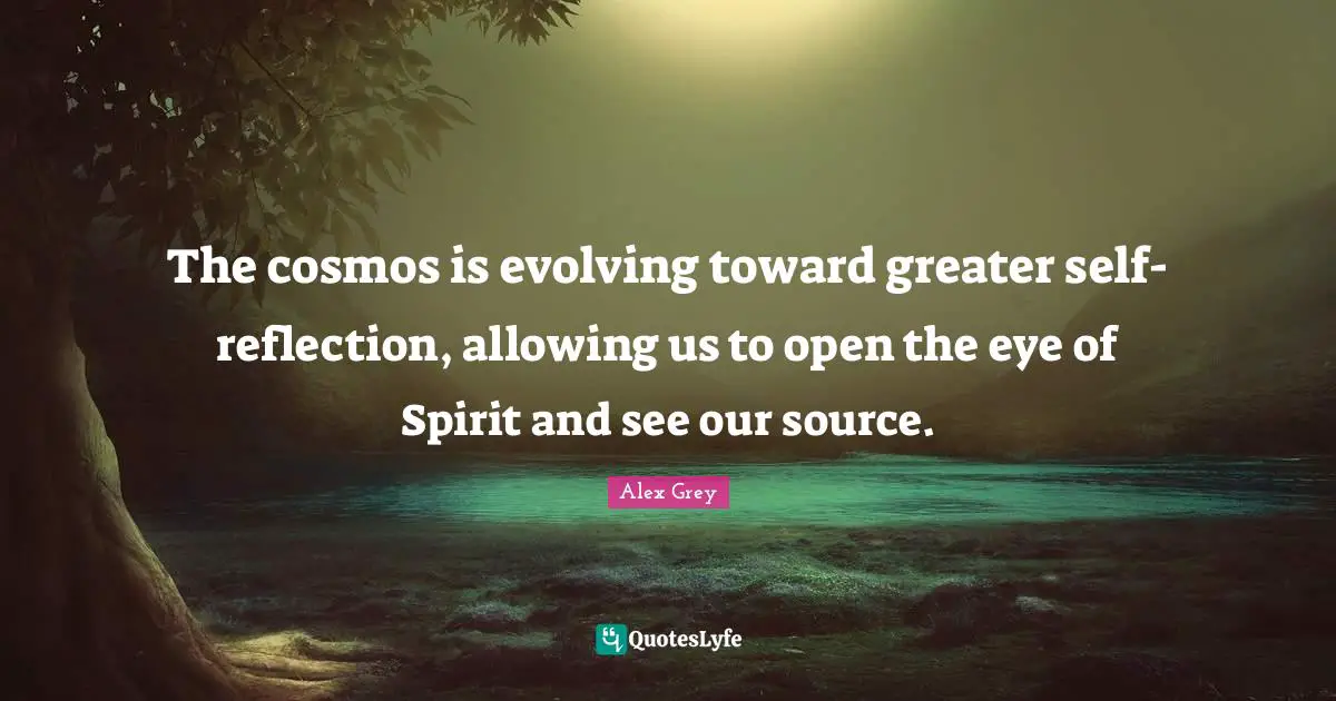 The cosmos is evolving toward greater self-reflection, allowing us to open the eye of Spirit and see our source.