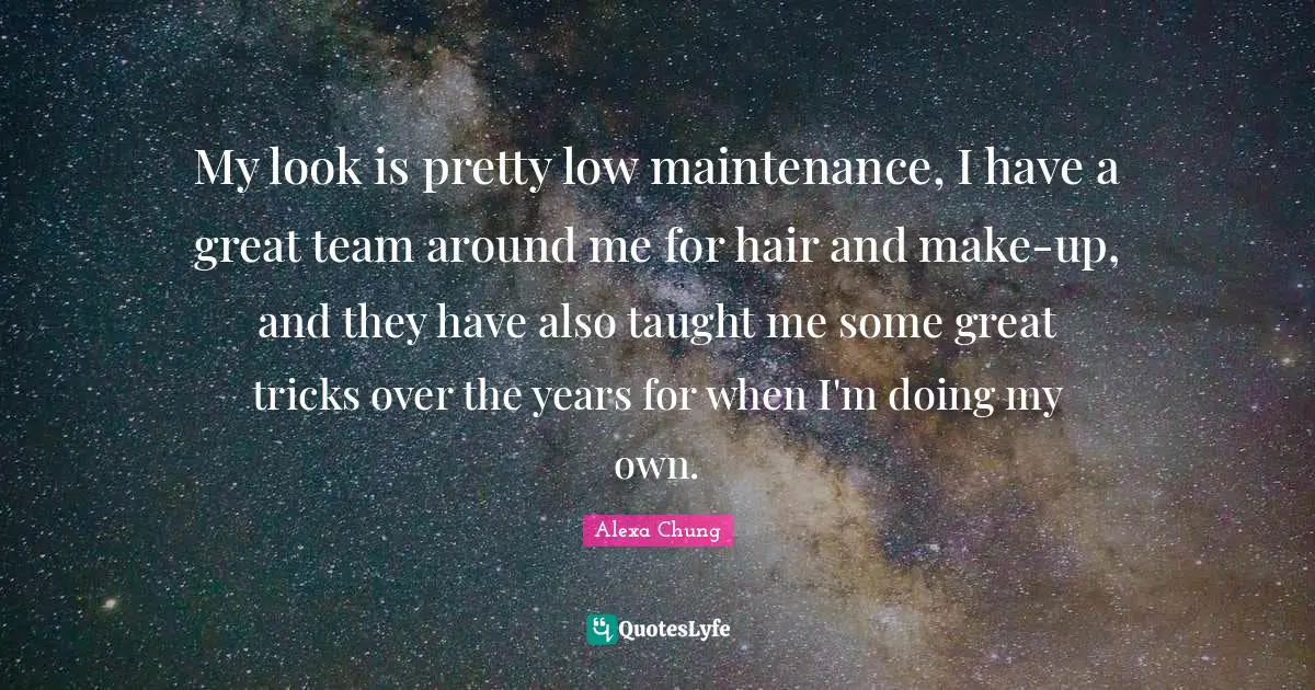 My look is pretty low maintenance, I have a great team around me for hair and make-up, and they have also taught me some great tricks over the years for when I'm doing my own.