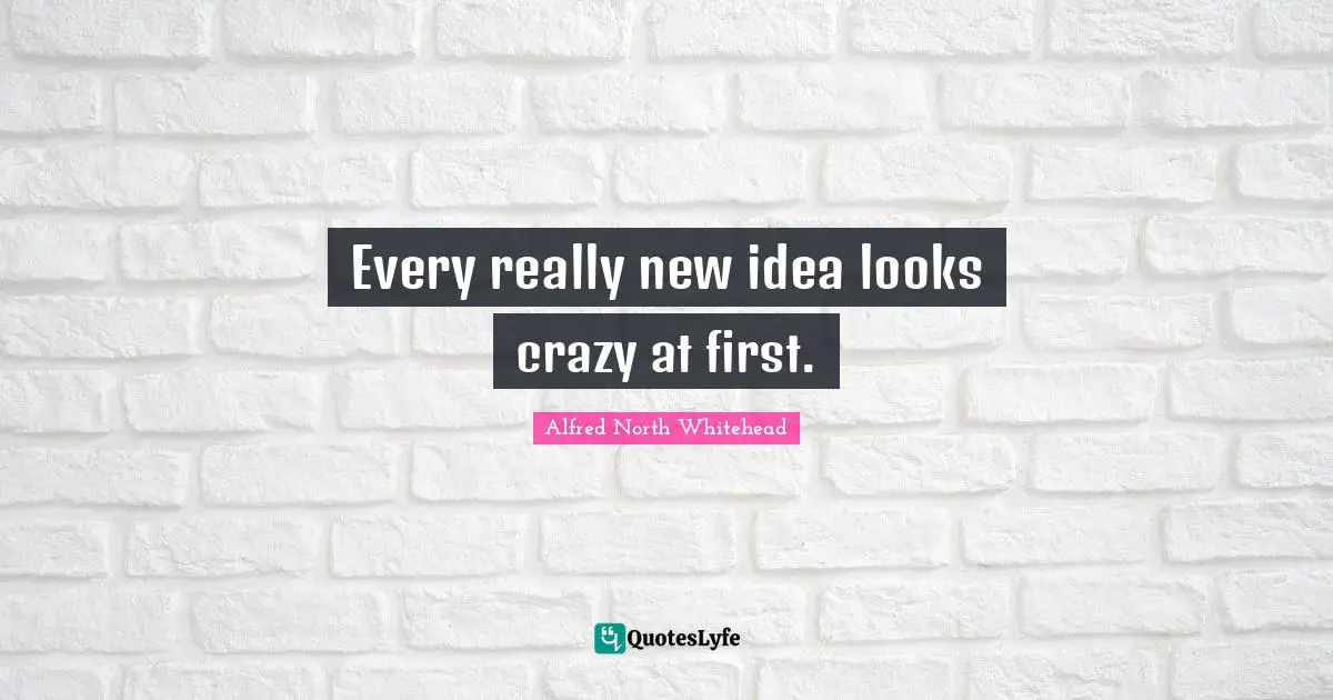 Every really new idea looks crazy at first.