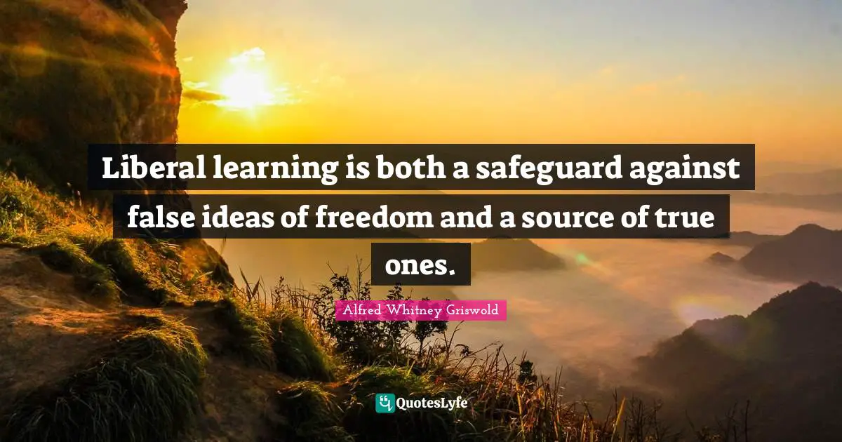 Liberal learning is both a safeguard against false ideas of freedom and a source of true ones.