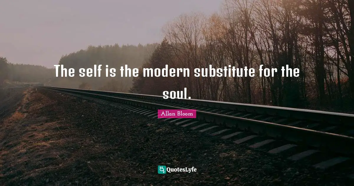 The self is the modern substitute for the soul.