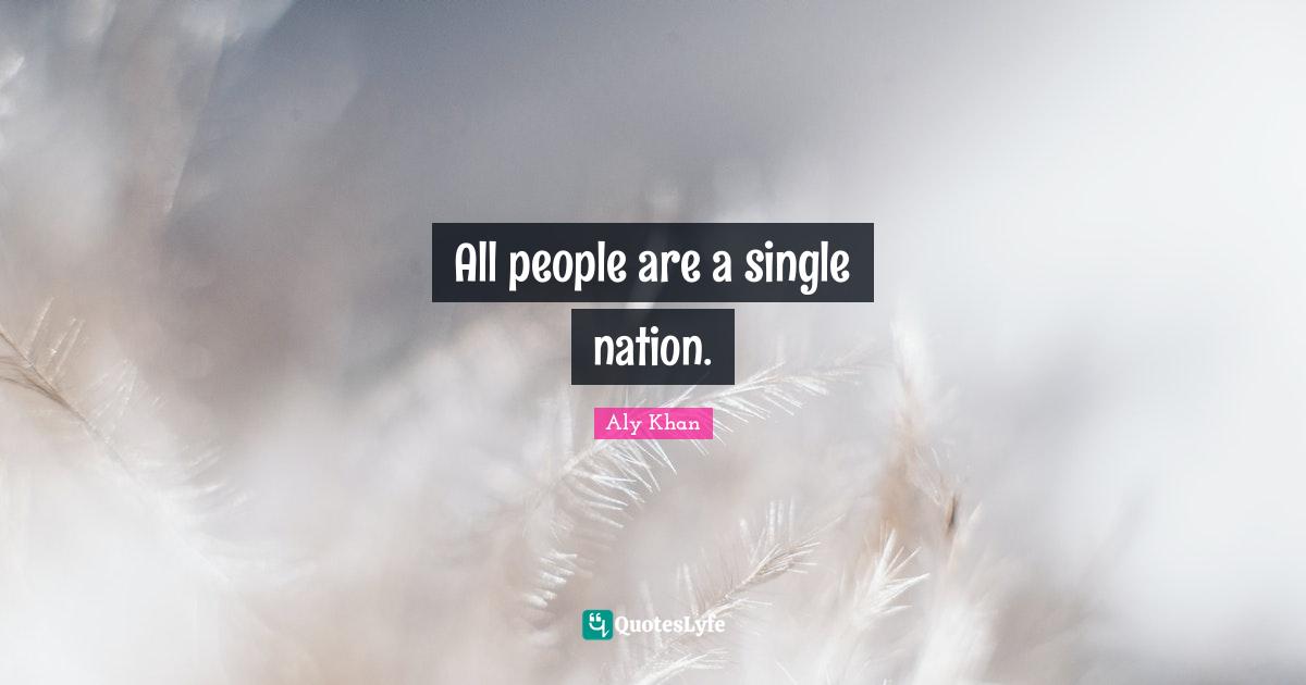 All people are a single nation.