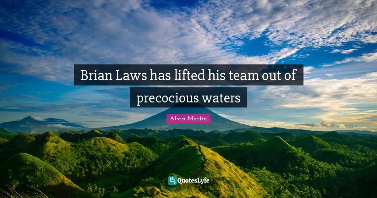 Brian Laws has lifted his team out of precocious waters