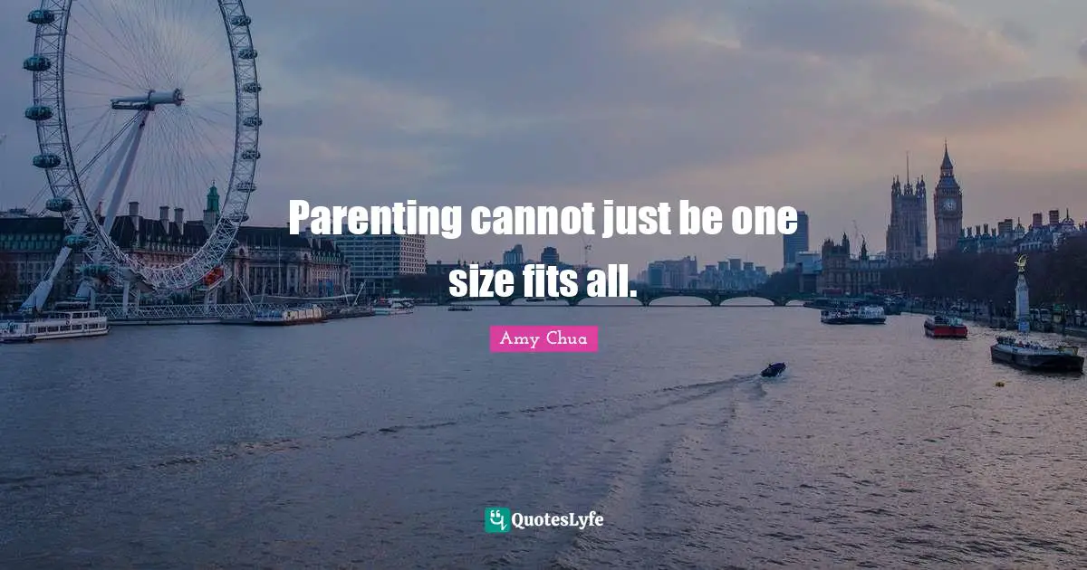 Amy Chua Quotes: "Parenting cannot just be one size fits all."