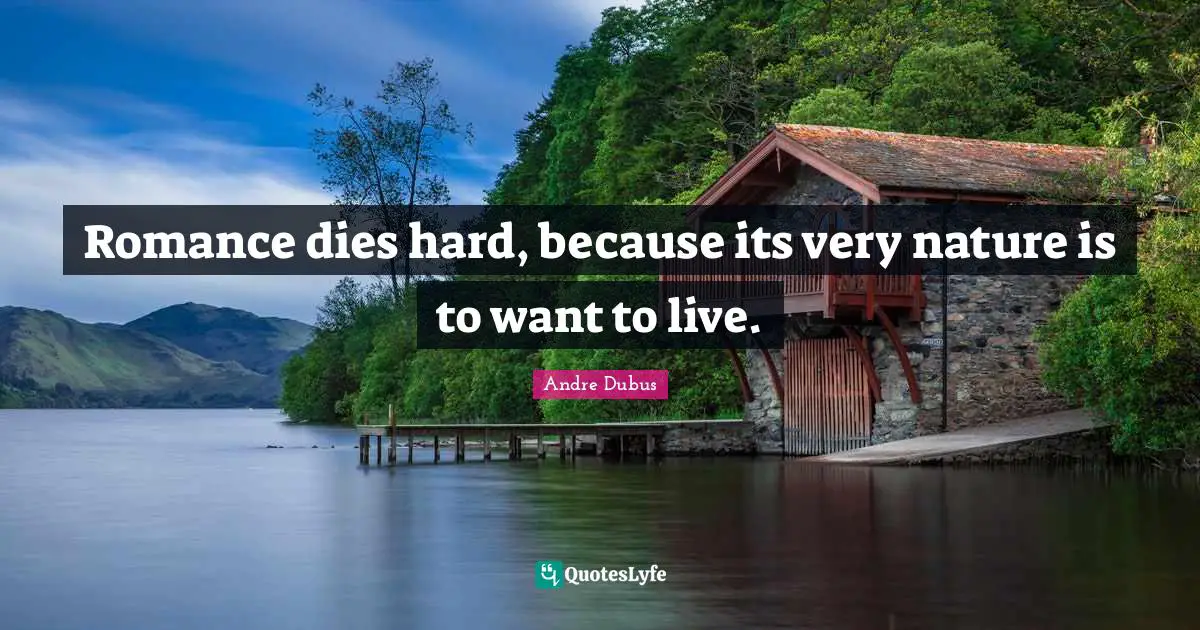 Romance dies hard, because its very nature is to want to live.