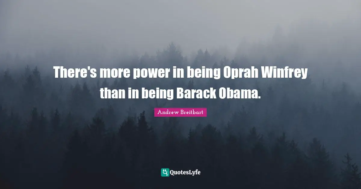 There's more power in being Oprah Winfrey than in being Barack Obama.