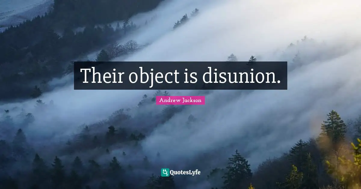Their object is disunion.