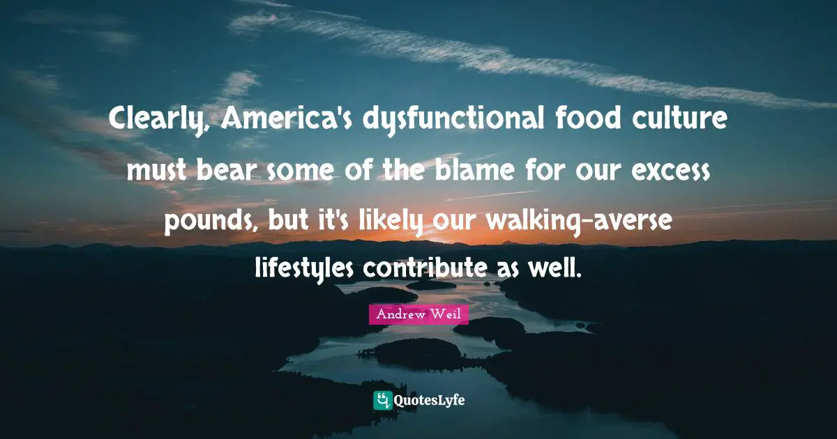 Clearly, America's dysfunctional food culture must bear some of the blame for our excess pounds, but it's likely our walking-averse lifestyles contribute as well.