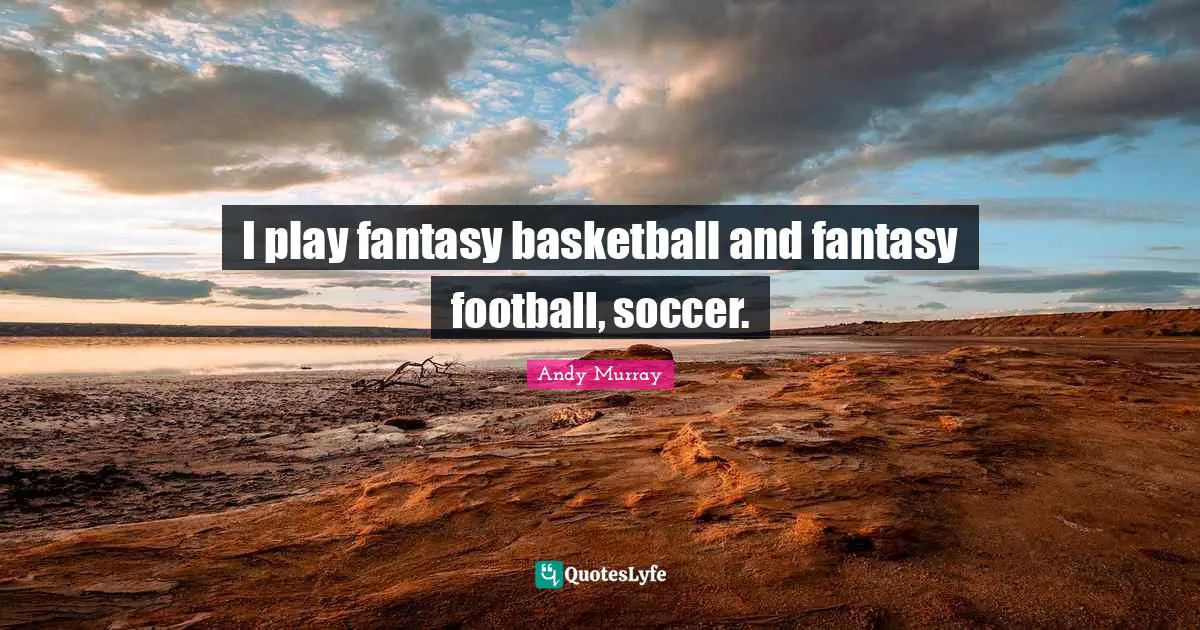 I play fantasy basketball and fantasy football, soccer.