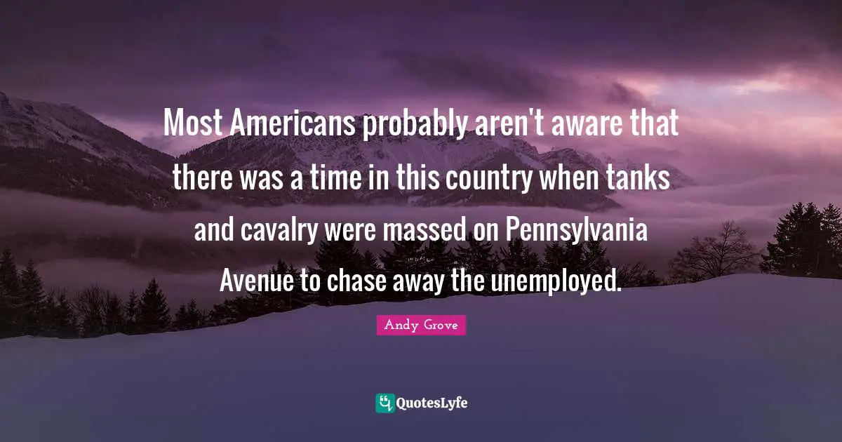 Most Americans probably aren't aware that there was a time in this country when tanks and cavalry were massed on Pennsylvania Avenue to chase away the unemployed.