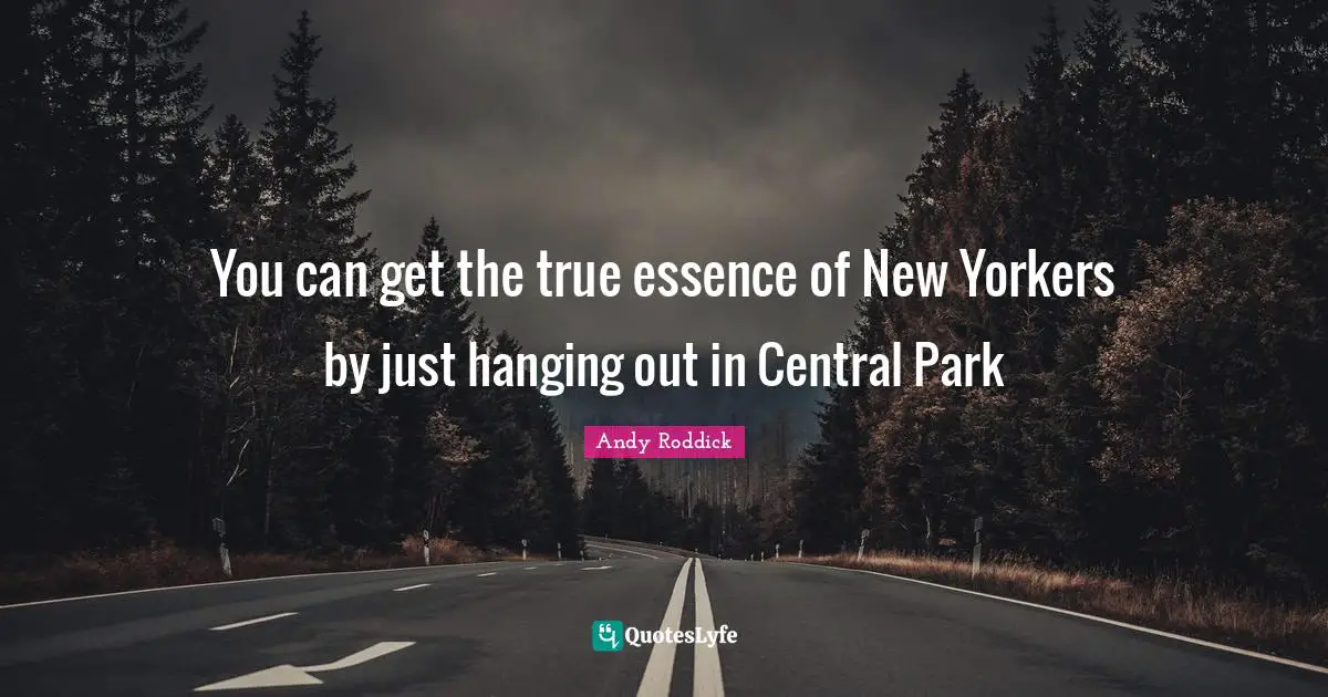 You can get the true essence of New Yorkers by just hanging out in Central Park
