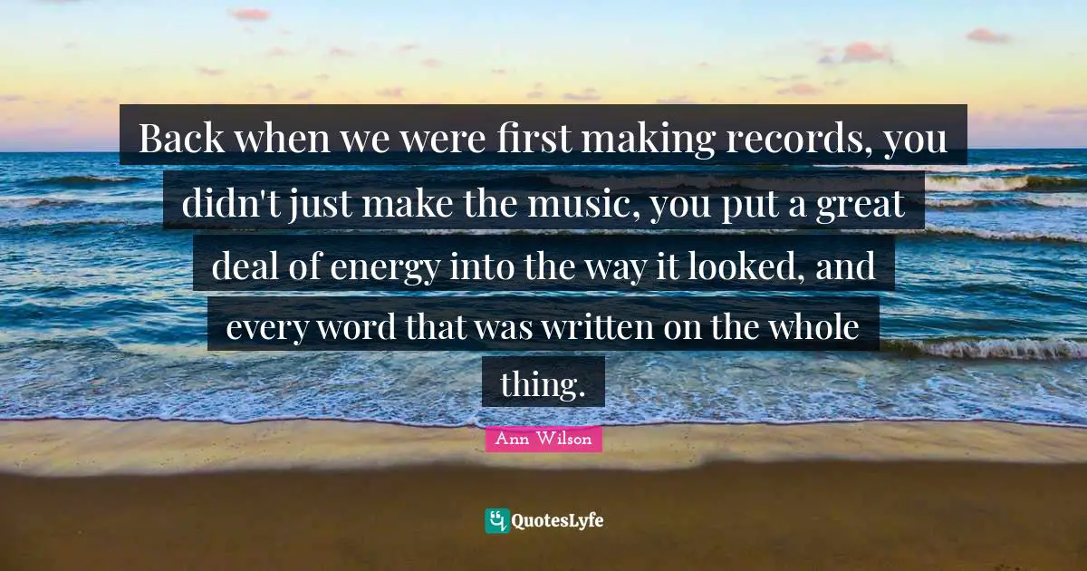 Back when we were first making records, you didn't just make the music, you put a great deal of energy into the way it looked, and every word that was written on the whole thing.