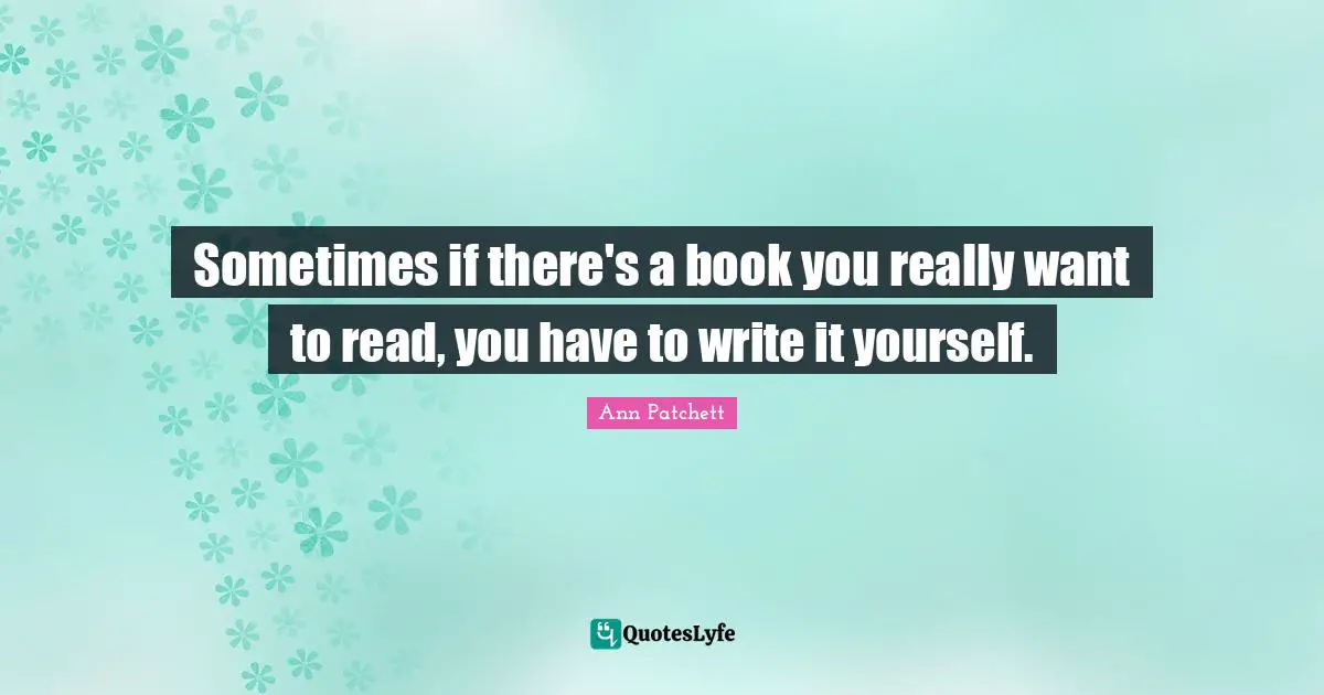 Sometimes if there's a book you really want to read, you have to write it yourself.