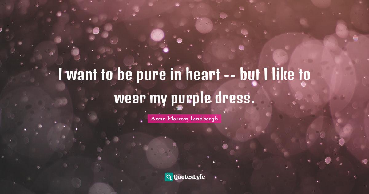 I want to be pure in