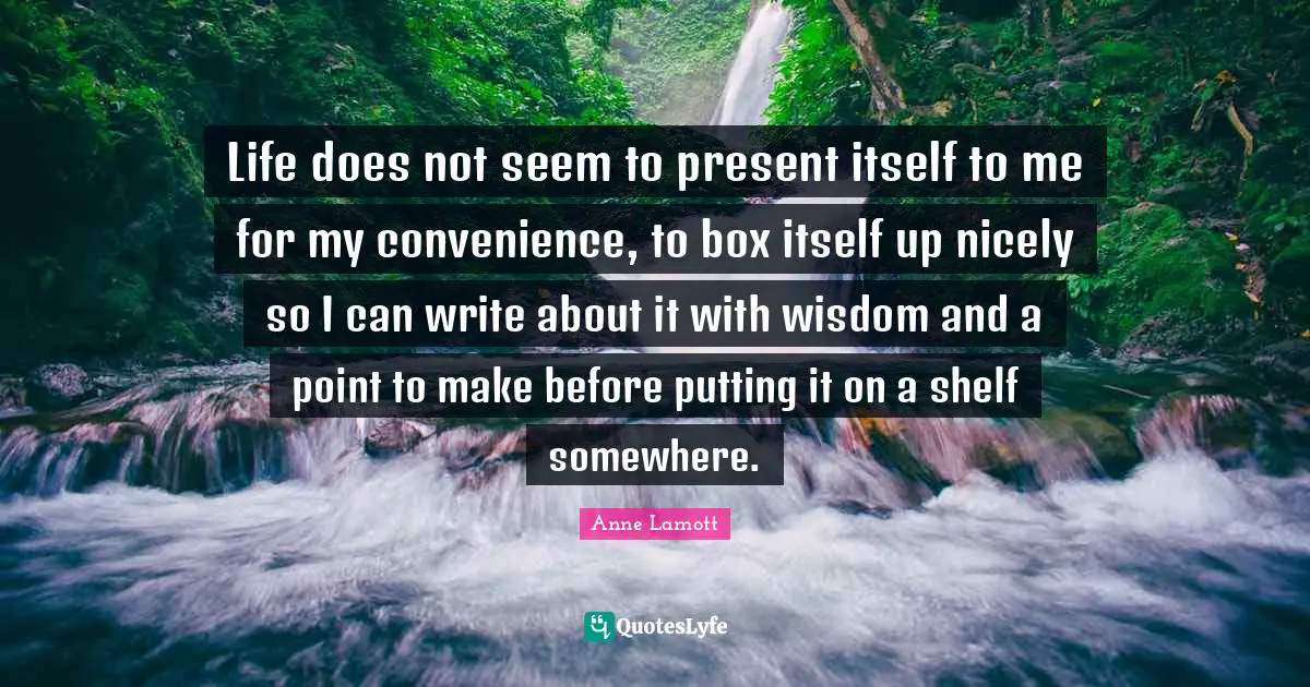 Life does not seem to present itself to me for my convenience, to box itself up nicely so I can write about it with wisdom and a point to make before putting it on a shelf somewhere.