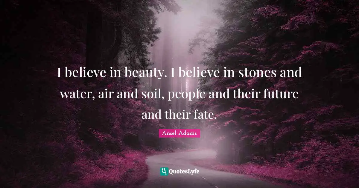 Stones Quotes: "I believe in beauty. I believe in stones and water, air and soil, people and their future and their fate."