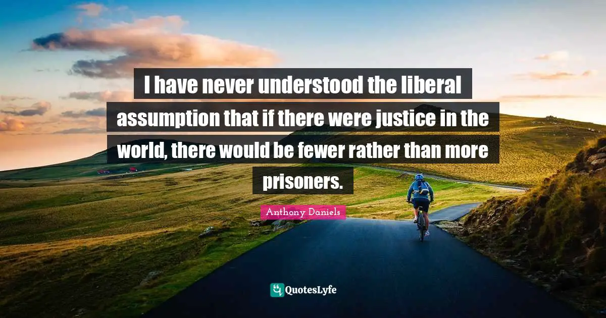 I have never understood the liberal assumption that if there were justice in the world, there would be fewer rather than more prisoners.