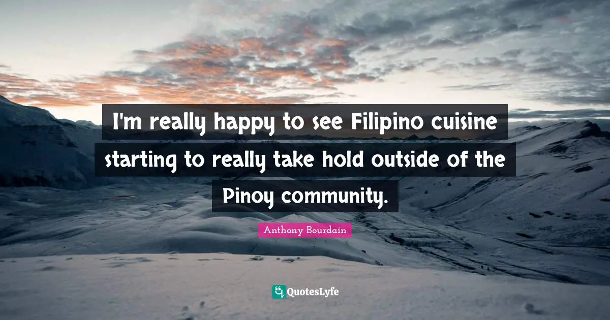 I'm really happy to see Filipino cuisine starting to really take hold outside of the Pinoy community.