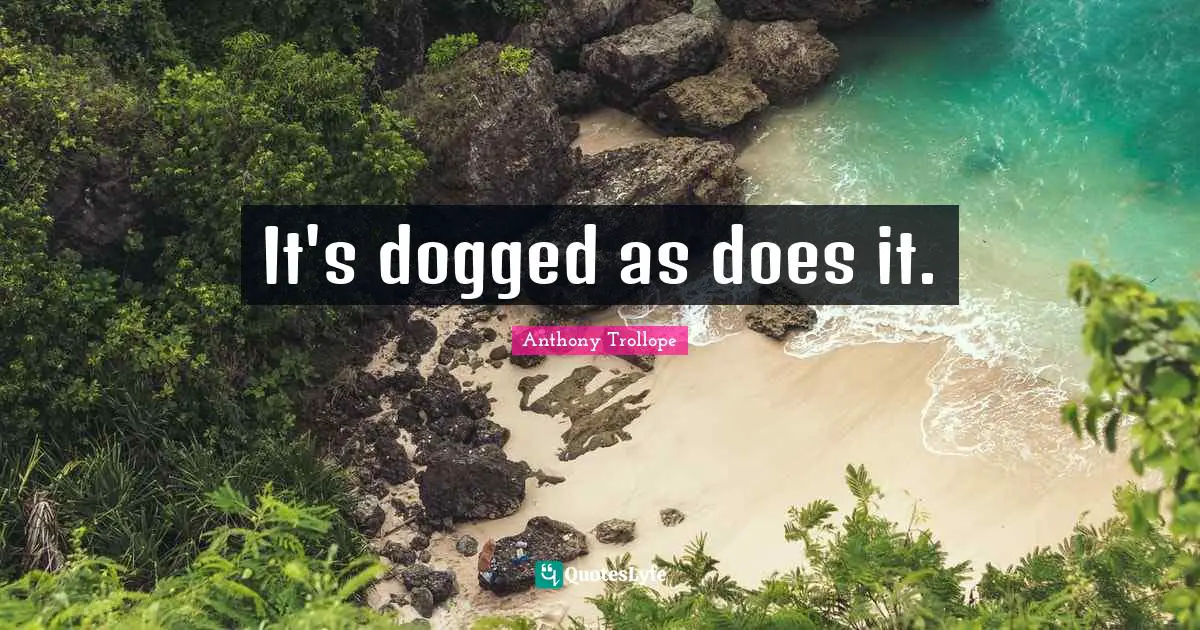 It's dogged as does it.