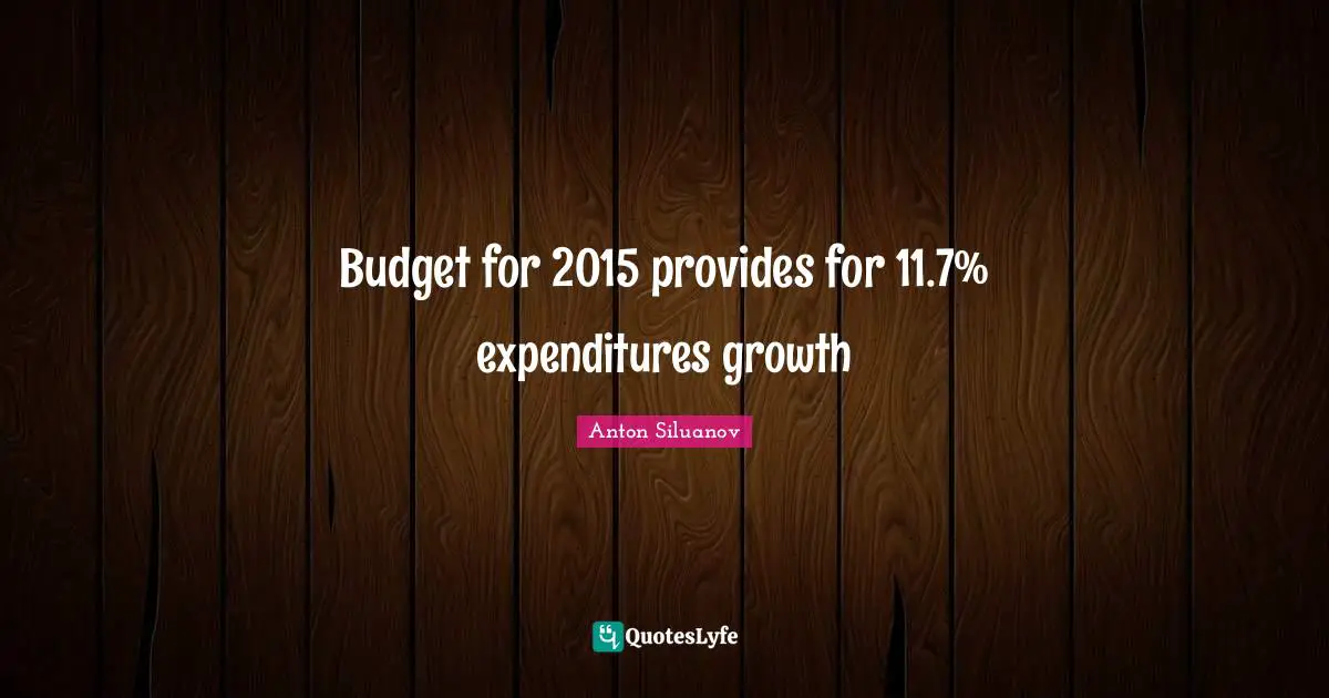 Budget for 2015 provides for 11.7% expenditures growth
