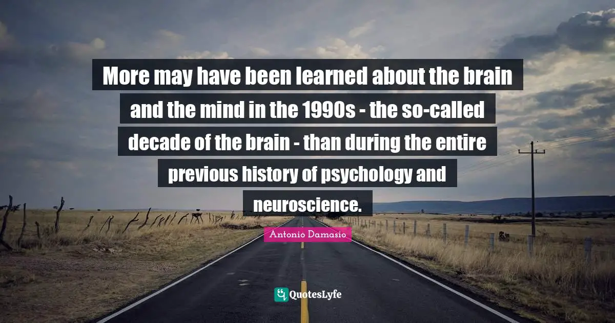More may have been learned about the brain and the mind in the 1990s - the so-called decade of the brain - than during the entire previous history of psychology and neuroscience.