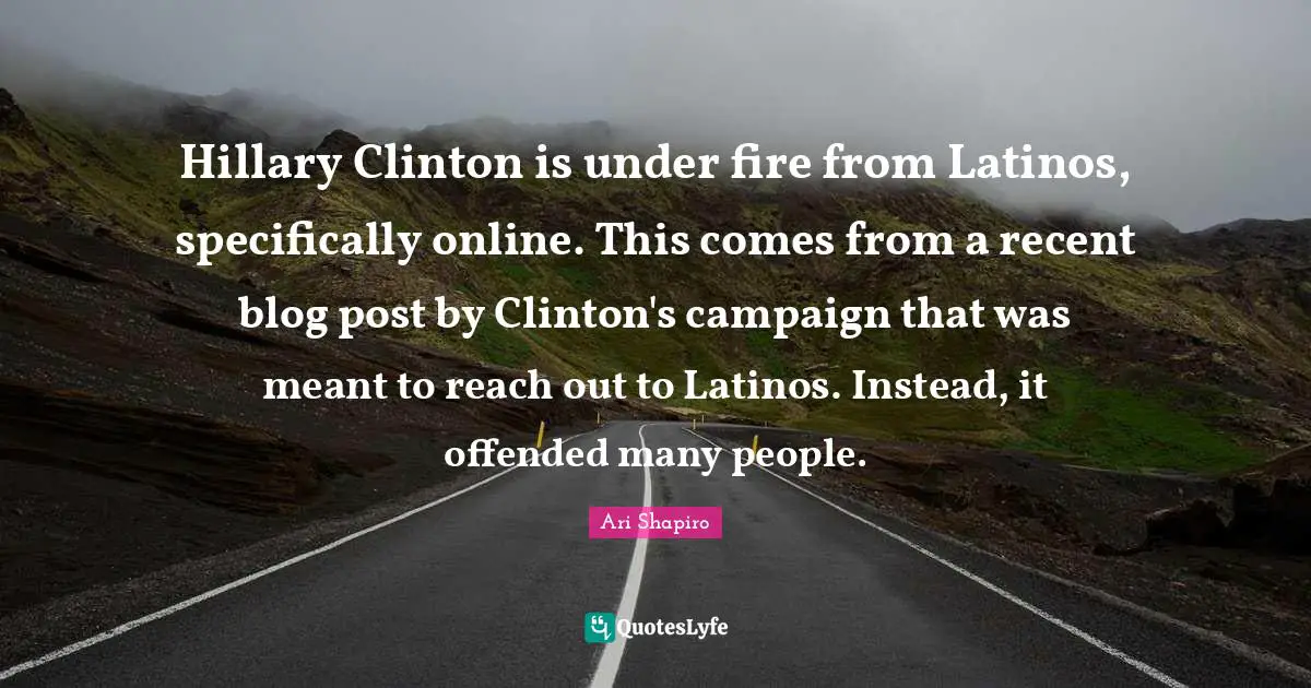 Hillary Clinton is under fire from Latinos, specifically online. This comes from a recent blog post by Clinton's campaign that was meant to reach out to Latinos. Instead, it offended many people.