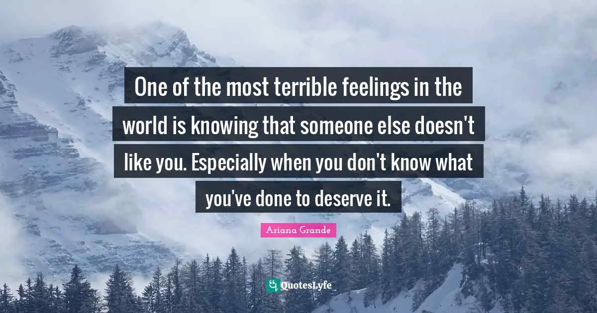 One of the most terrible feelings in the world is knowing that someone else doesn't like you. Especially when you don't know what you've done to deserve it.