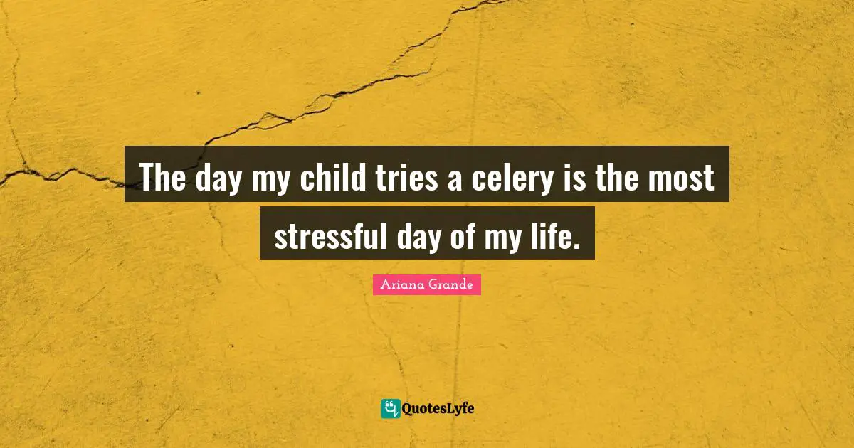 The day my child tries a celery is the most stressful day of my life.