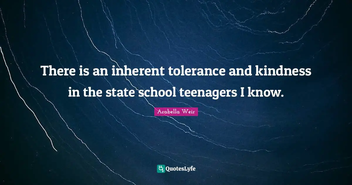 There is an inherent tolerance and kindness in the state school teenagers I know.