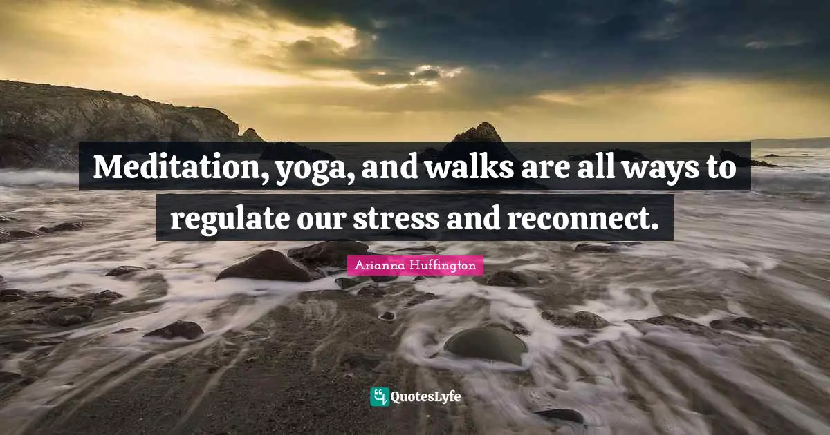 Meditation, yoga, and walks are all ways to regulate our stress and reconnect.