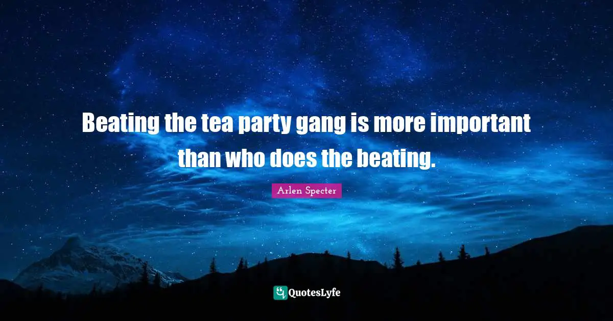 Beating the tea party gang is more important than who does the beating.