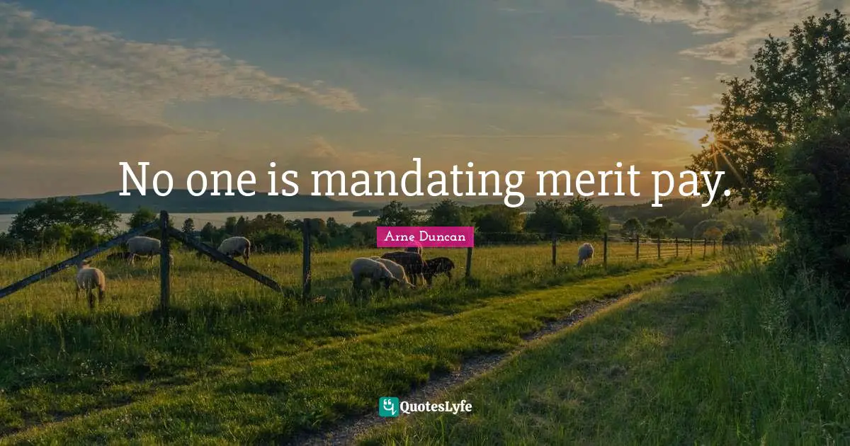No one is mandating merit pay.