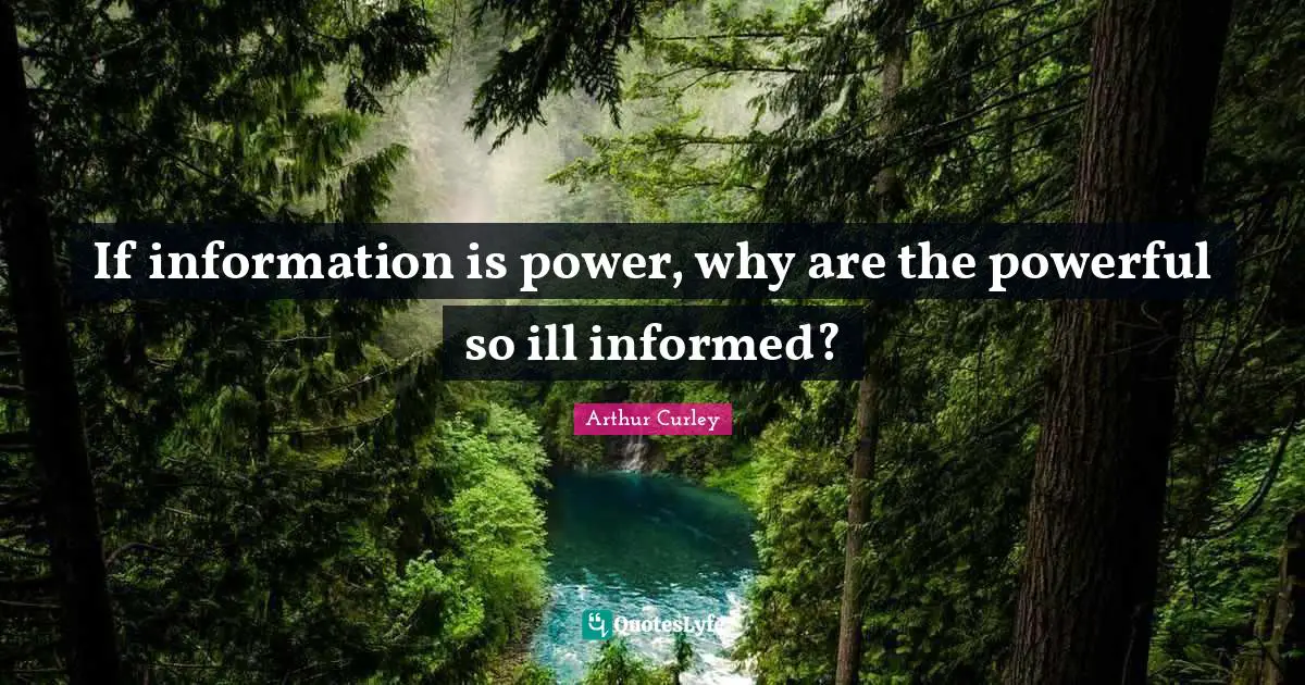 If information is power, why are the powerful so ill informed?