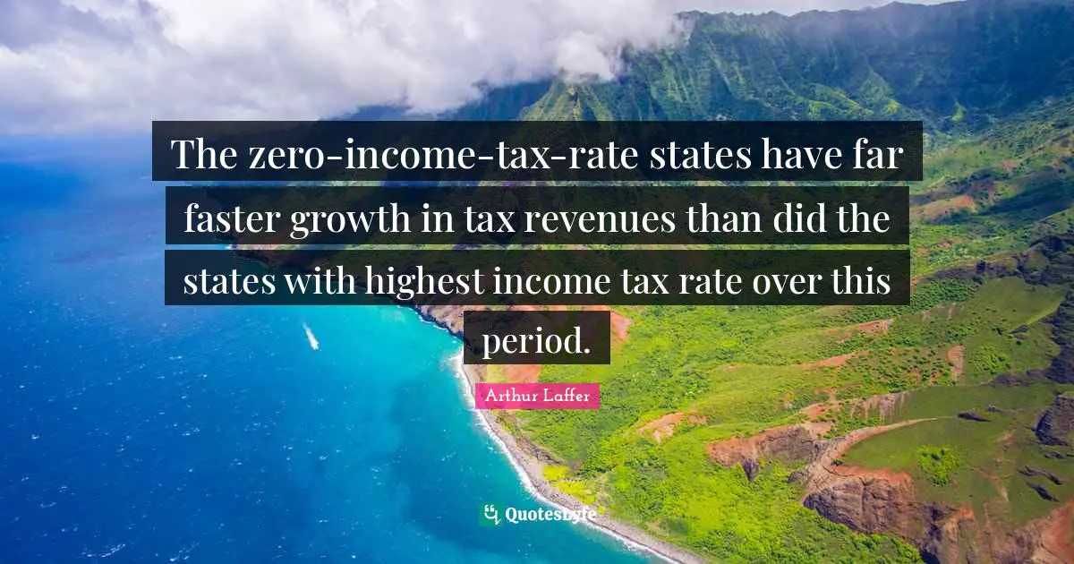 The zero-income-tax-rate states have far faster growth in tax revenues than did the states with highest income tax rate over this period.