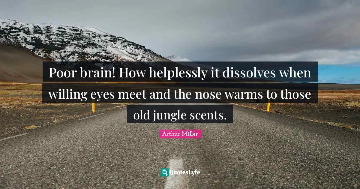 Poor brain! How helplessly it dissolves when willing eyes meet and the nose warms to those old jungle scents.