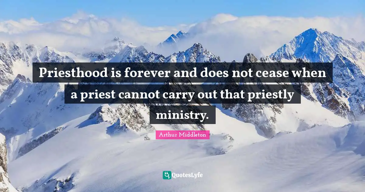 Priesthood is forever and does not cease when a priest cannot carry out that priestly ministry.