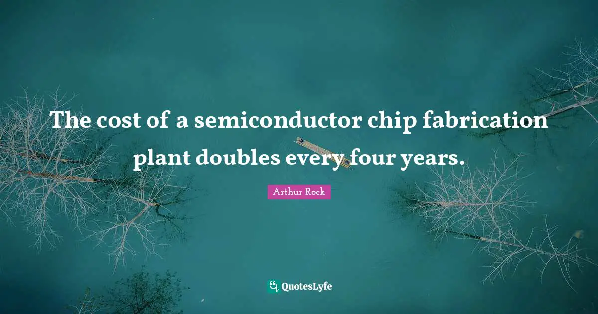 The cost of a semiconductor chip fabrication plant doubles every four years.