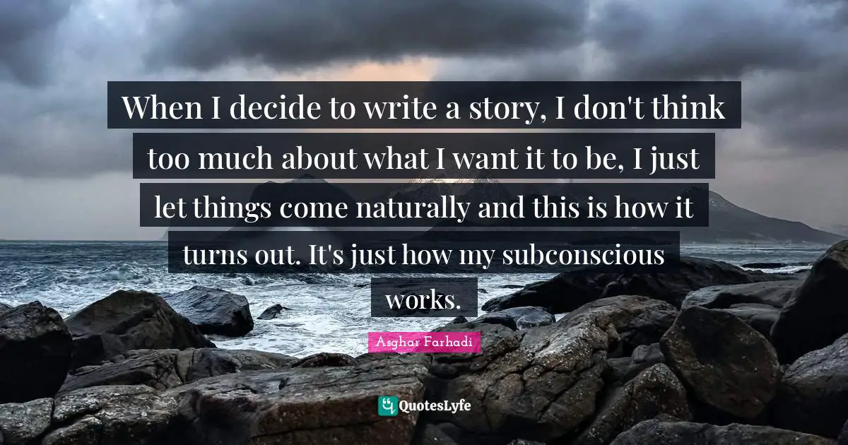 When I decide to write a story, I don't think too much about what I want it to be, I just let things come naturally and this is how it turns out. It's just how my subconscious works.