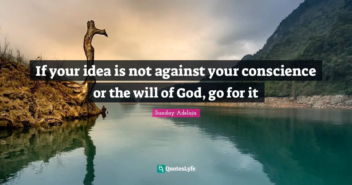 If your idea is not against your conscience or the will of God, go for it