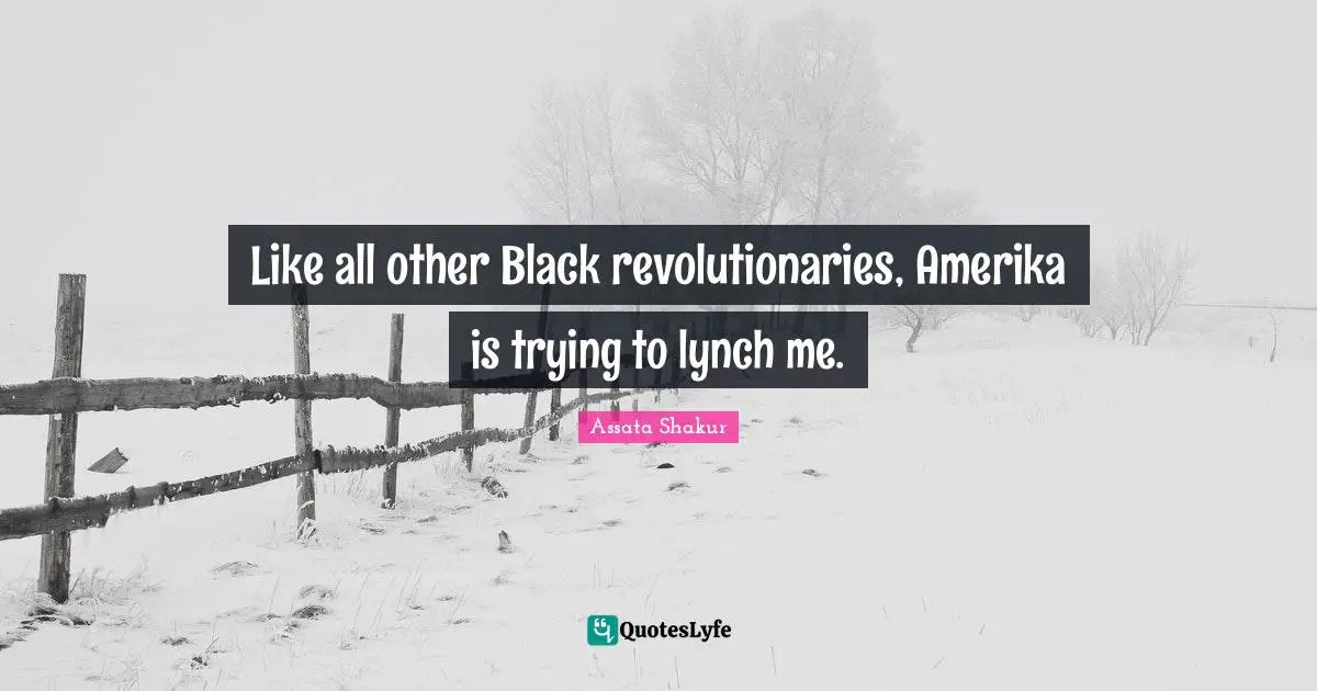 Assata Shakur Quotes: "Like all other Black revolutionaries, Amerika is trying to lynch me."