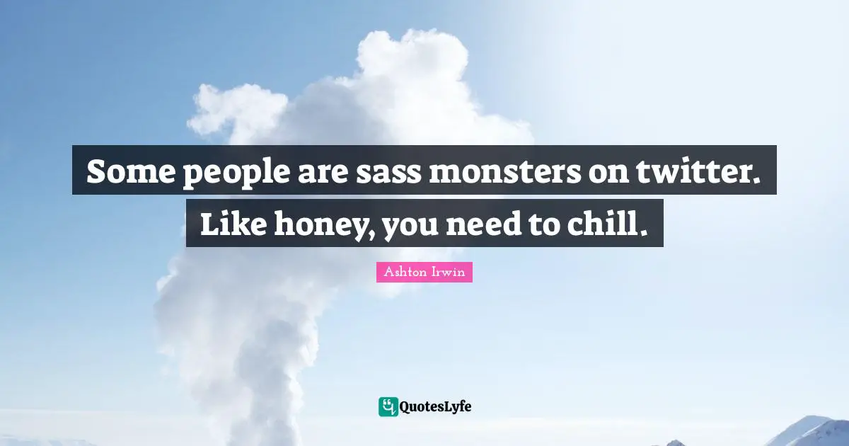 Some people are sass monsters on twitter. Like honey, you need to chill.